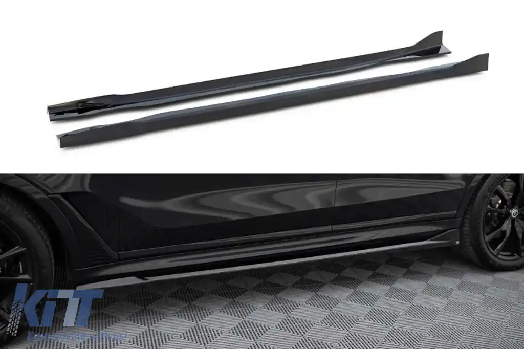 Adăugiri Maxton Design potrivite pentru BMW X7 G07 cu pachet M după 2022, lac negru