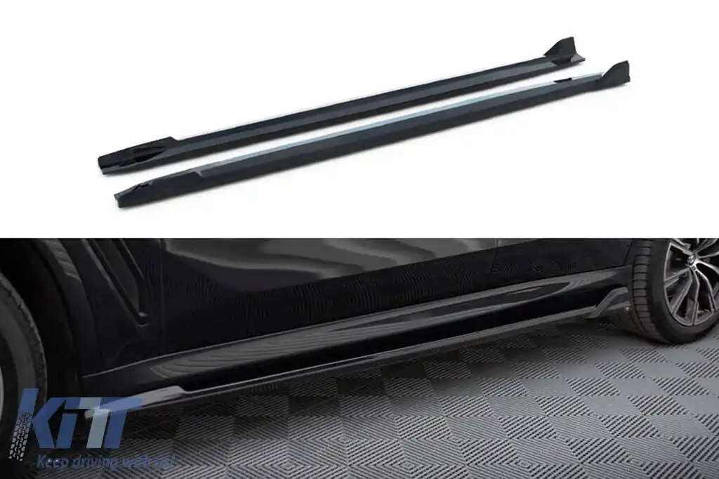 Adăugiri Maxton Design potrivite pentru praguri BMW X5 G05 cu pachet M 2018-2023, lac negru
