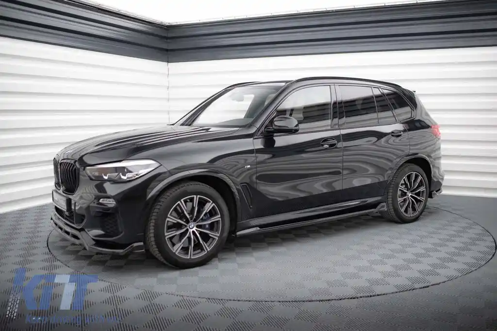 Adăugiri Maxton Design potrivite pentru praguri BMW X5 G05 cu pachet M 2018-2023, lac negru-image-6144206