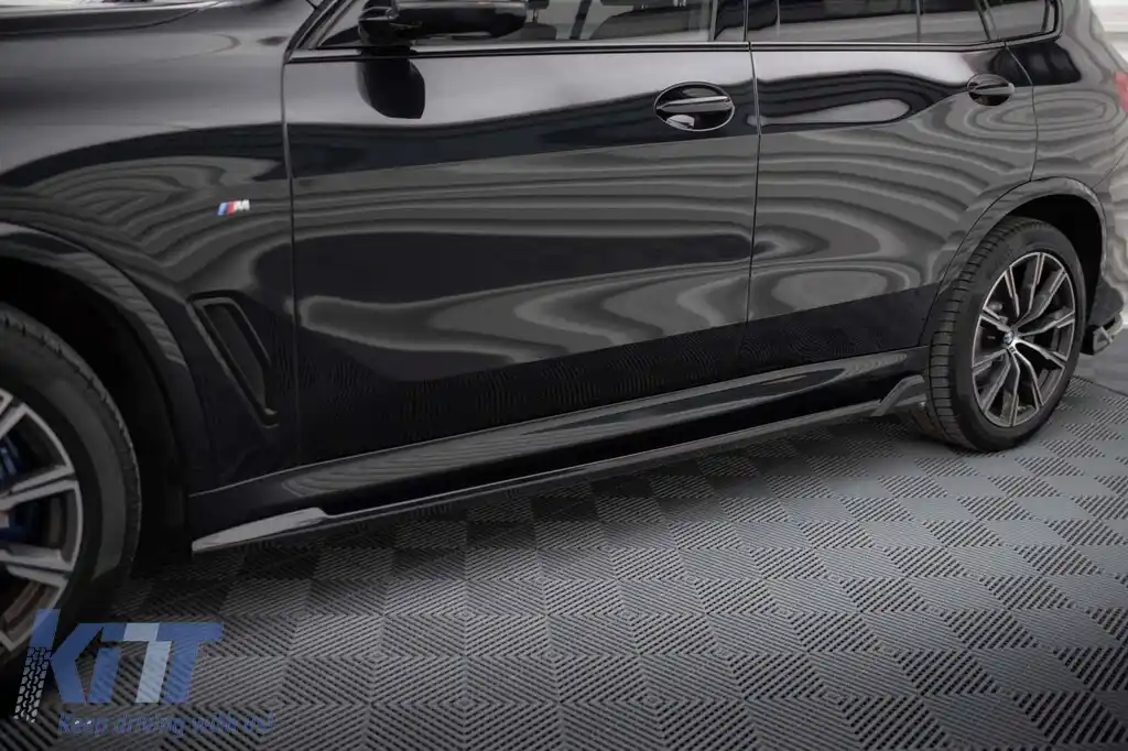Adăugiri Maxton Design potrivite pentru praguri BMW X5 G05 cu pachet M 2018-2023, lac negru-image-6144207