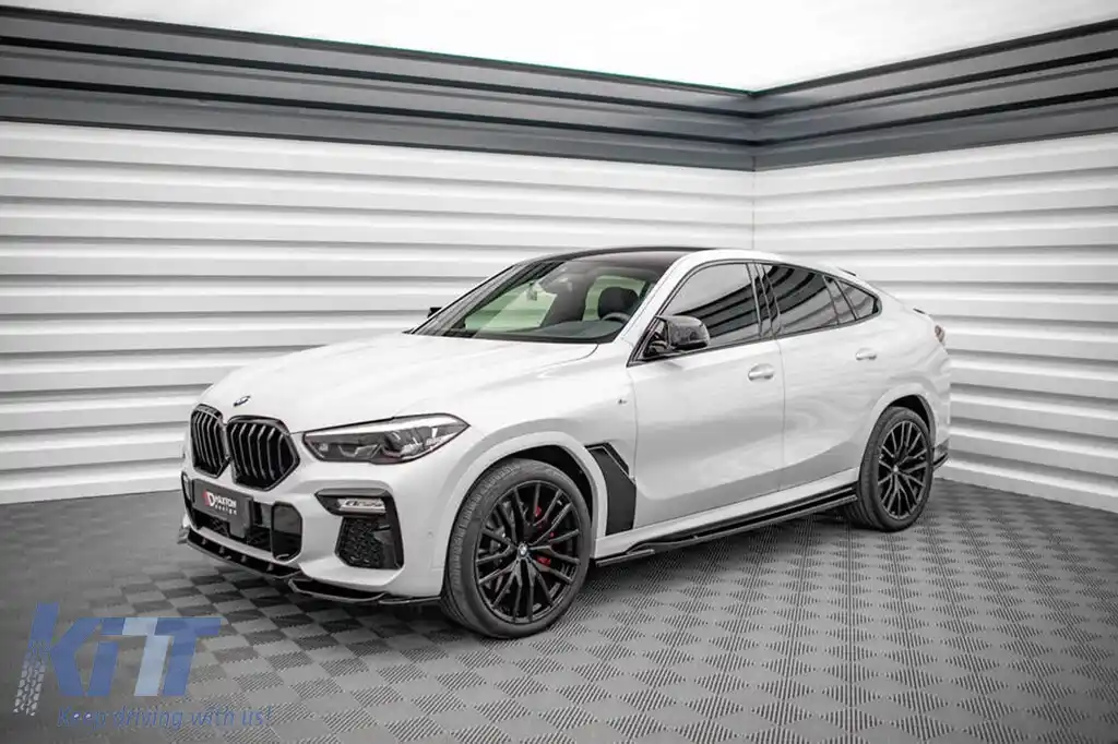 Adăugiri Maxton Design potrivite pentru praguri laterale M pentru BMW X6 G06 după 2020, lac negru-image-6236405