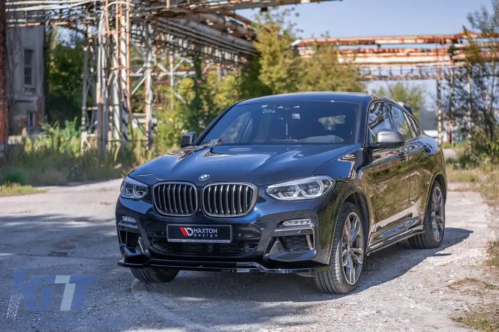 Adăugiri Maxton Design tip M Technik potrivite pentru pragurile BMW X4 G02 după 2018, lac negru