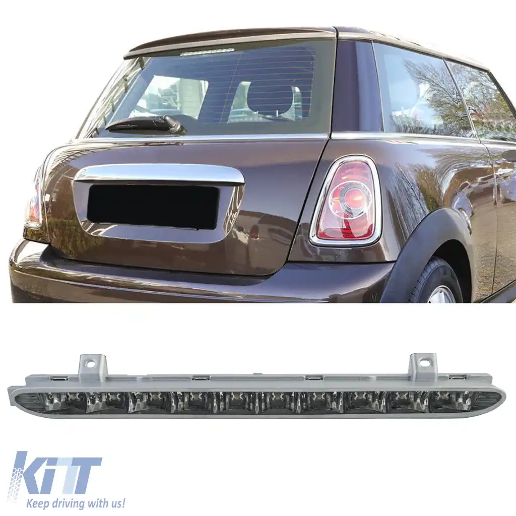Al treilea stop de frână LED cu sticlă clară și crom pentru Mini R56 One Cooper R60 Countryman