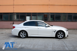 Ansamblu Bara Fata compatibil cu BMW Seria 3 F30 F31 Sedan Touring (2011-up) M-Performance Look cu Grile Centrale Negru Lucios-image-6070044