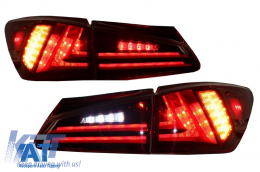 Ansamblu Faruri Dynamic LED DRL compatibil cu LEXUS (2006-2013) cu Stopuri XE20 IS250 IS350 XE30 Facelift Design-image-6025959