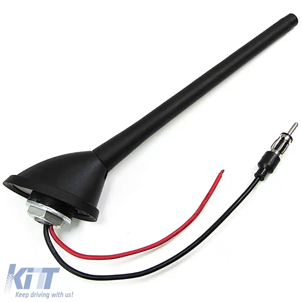 Antena de acoperiș auto de 17 cm cu bază și amplificator, flexibilă și potrivită pentru spălătorii auto