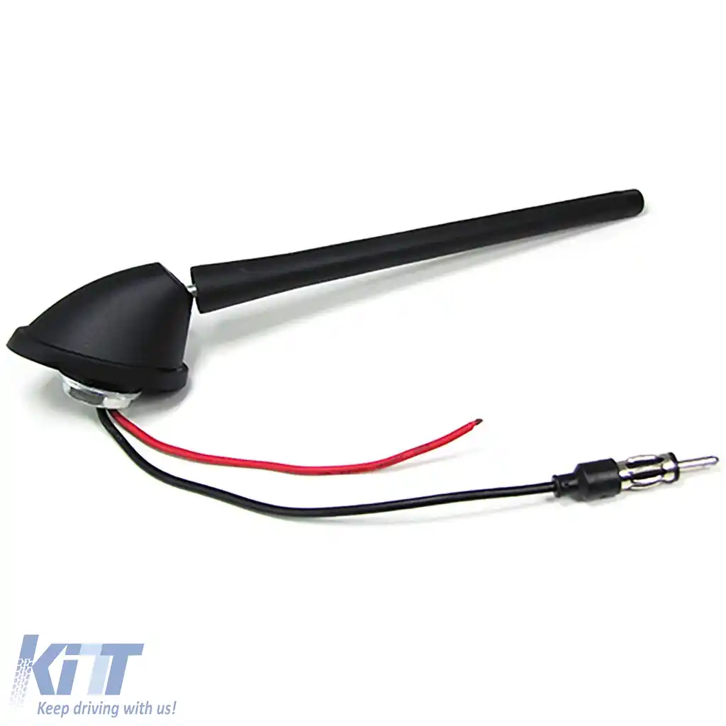 Antena de acoperiș auto de 17 cm cu bază și amplificator, flexibilă și potrivită pentru spălătorii auto-image-6196239