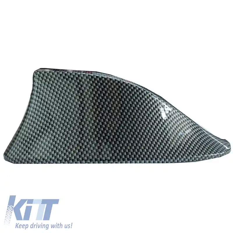 Antena de acoperiș auto potrivită pentru Golf Tip Carbon Shark cu cablu de conexiune și funcționare normală de 17cm-image-6306380