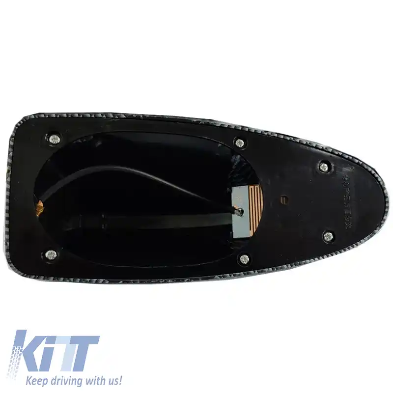 Antena de acoperiș auto potrivită pentru Golf Tip Carbon Shark cu cablu de conexiune și funcționare normală de 17cm-image-6306385