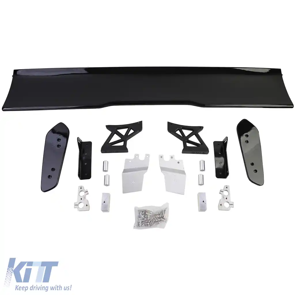 Aripă spate spoiler spate negru lucios, potrivită pentru BMW Seria 3 F30 F80 2011-2019-image-6204752