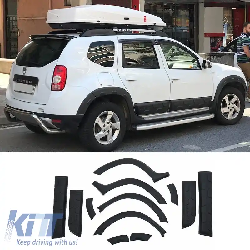 Aripi de caroserie potrivite pentru Dacia Duster 2010-2017 cu Moulaj pentru Uși 