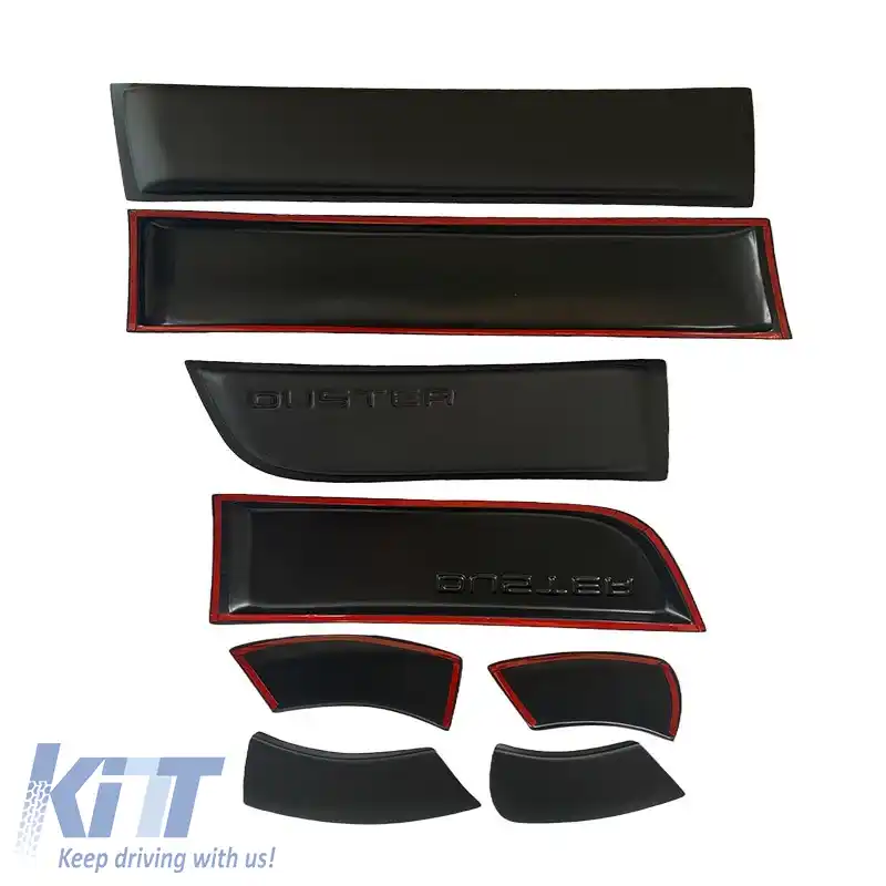 Aripi de caroserie potrivite pentru Dacia Duster 2010-2017 cu set de garnituri pentru uși 12 buc.-image-6327649