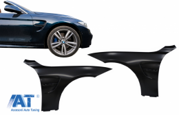 Aripi Laterale compatibil cu BMW 4 Series F32 F33 F36 (2013-02.2017) Ornament Negru M4 Design-image-6075529