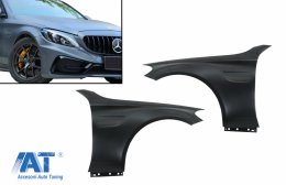 Aripi Laterale compatibile cu Mercedes C-Class W205 S205 C205 A205 (2014-2020) C63 Look-image-6070403