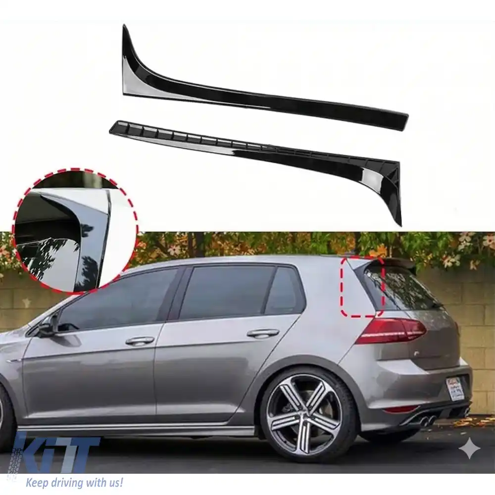 image-49-Aripi laterale spate pentru Golf 7 Dreapta Stânga Set Negru Pian ABS / 2012-2020