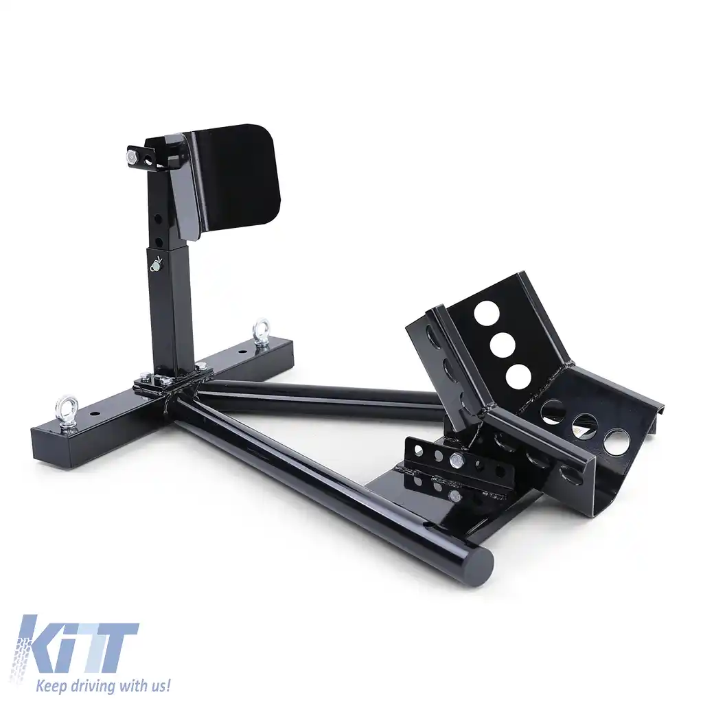 Asamblare suport motocicletă cu rocker ajustabil până la 680 kg, negru-image-6191074