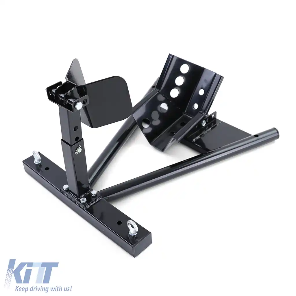 Asamblare suport motocicletă cu rocker ajustabil până la 680 kg, negru-image-6191079