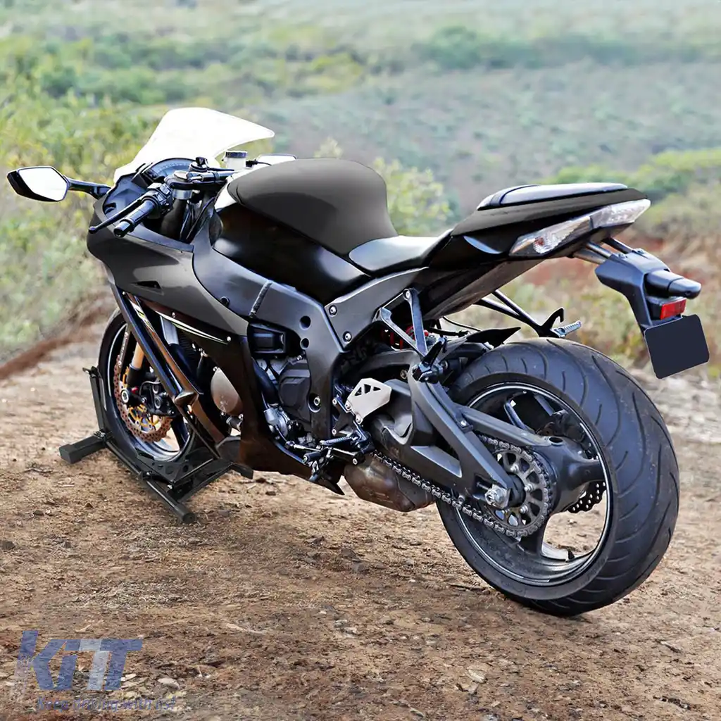 Asamblare suport motocicletă cu rocker ajustabil până la 680 kg, negru-image-6191080