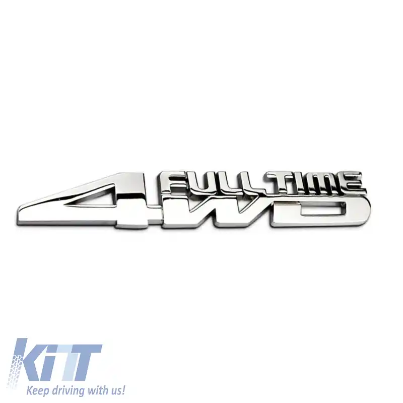 Autocolant Crom 3D ''4WD'' 15.4cm x 2.7cm 1 Bucată