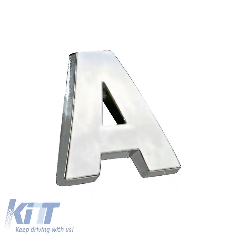 Autocolant cromat literă 3D ''A'' 2.7cm x 2.5cm 1 bucată
