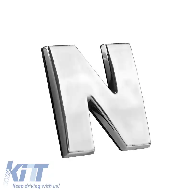Autocolant Cromat Litera 3D ''N'' 2.7cm x 2.5cm 1 Bucată
