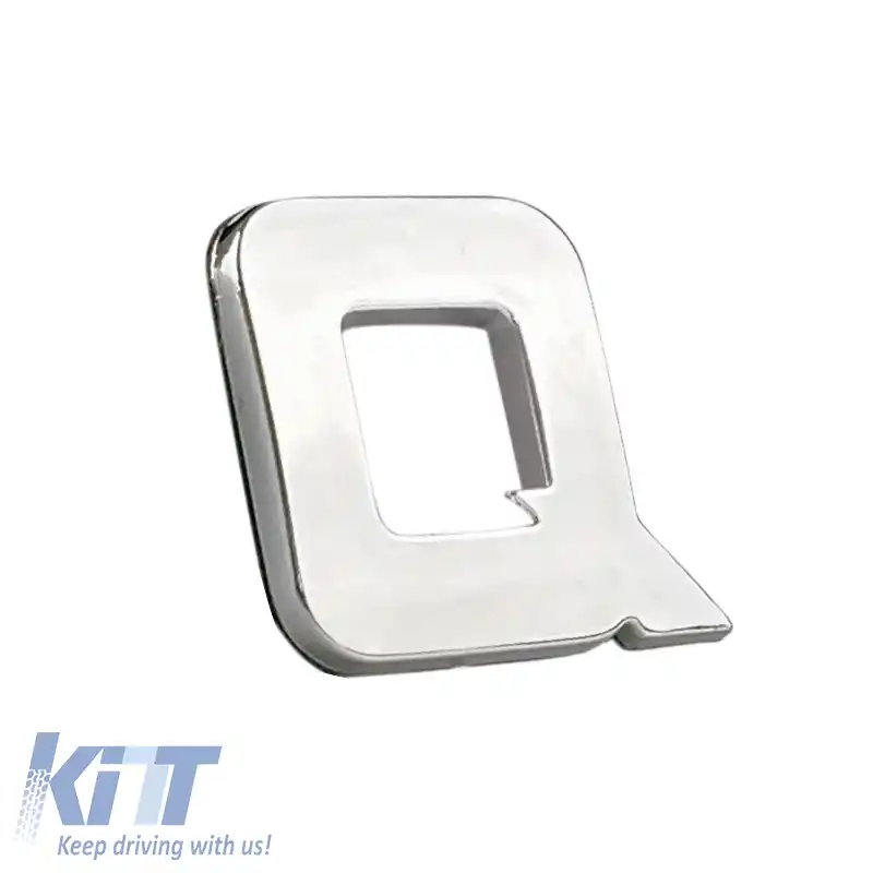 Autocolant Cromat Litera 3D ''Q'' 2.7cm x 2.5cm 1 Bucată
