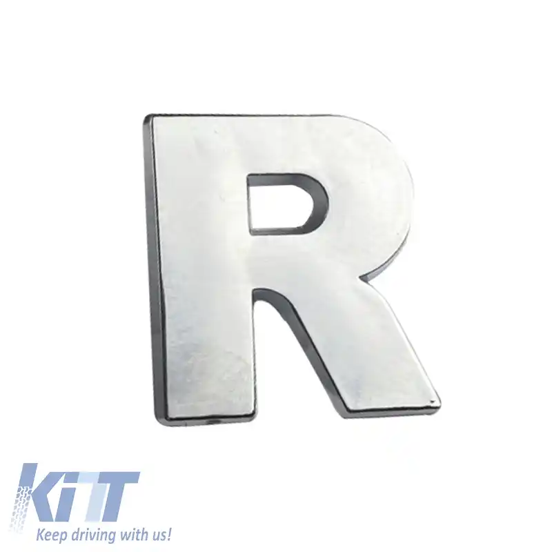Autocolant Cromat Litera 3D ''R'' 2.7cm x 2.5cm 1 Bucată