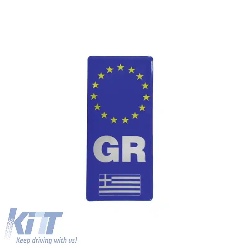 Autocolant Marca ''GR-Stars'' 4cm x 8.8cm Cu Acoperire de Email 1 Bucată 20931