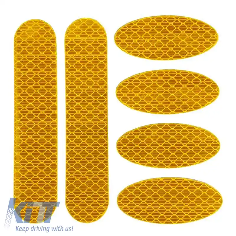 Autocolante Reflectorizante Mari 3M KIT Pachet 6 Piese Portocalii 24688