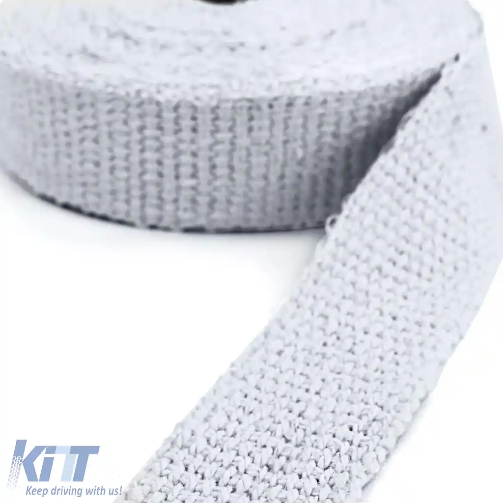 Bandă izolatoare pentru scut termic de evacuare ceramică până la 1300°C 50mmx2mm 15 metri-image-6197625