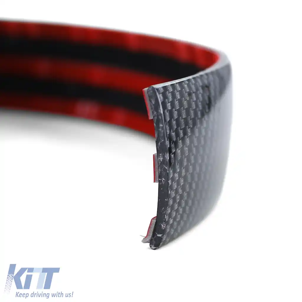 Banda de protecție flexibilă pentru ușa mașinii, universală, autoadezivă, din carbon, 150cm-image-6196273