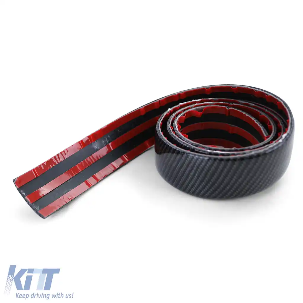 Banda de protecție flexibilă pentru ușa mașinii, universală, autoadezivă, din carbon, 150cm-image-6196275
