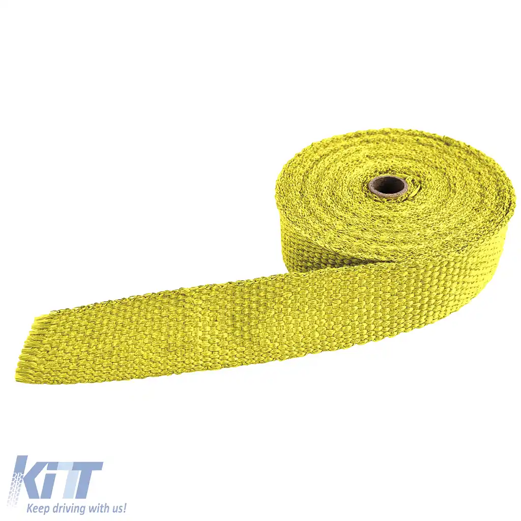 Banda de protecție termică pentru evacuare, galbenă, până la 900°C, 50mmx2mm, 10 metri-image-6193942