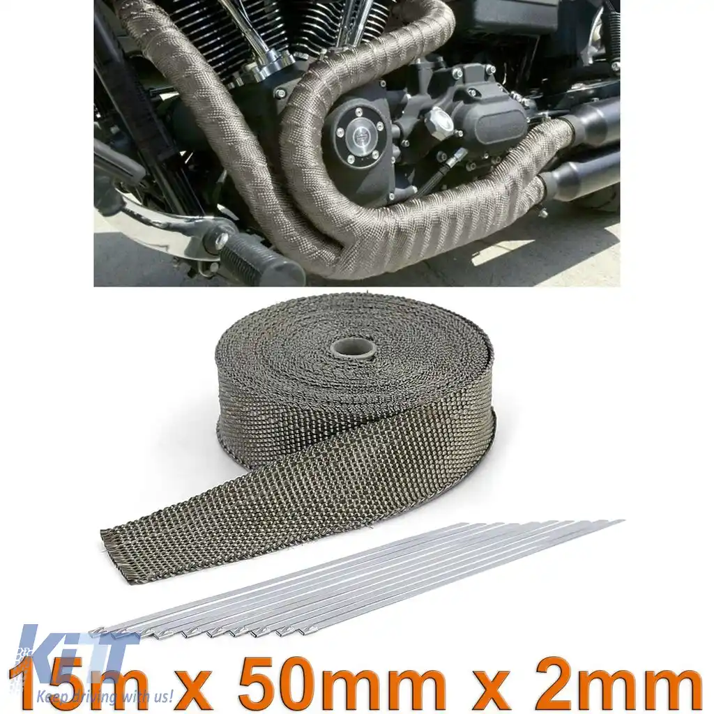 Banda de protecție termică pentru evacuare Titan până la 900°C 50mmx2mm 15Metri-image-6257139