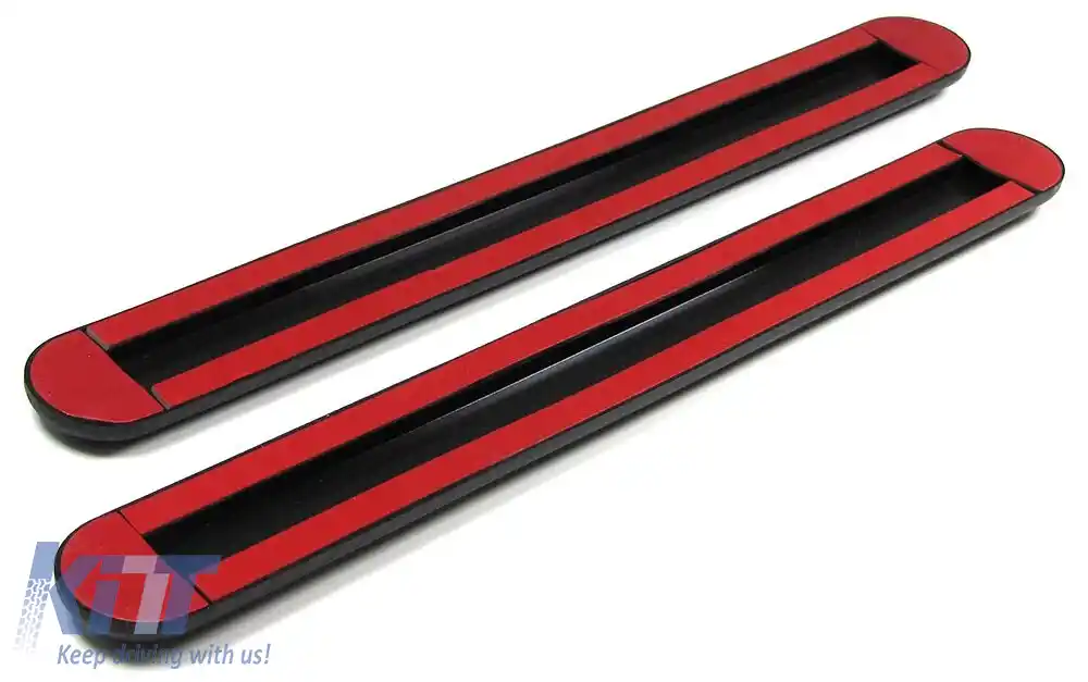 Banda de protecție universală pentru mașină 2 bucăți – protecție flexibilă pentru bumper – negru-image-6194933