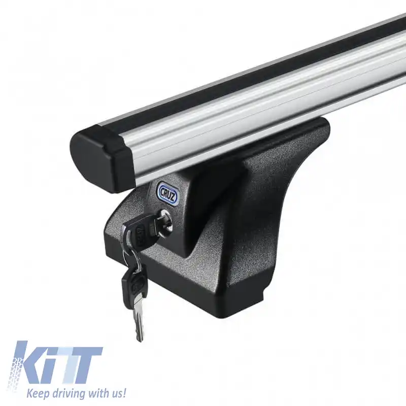Bară de acoperiș din aluminiu CRUZ 924-085 Alu Cargo AF1-128cm Argintie 1 bucată-image-6306710