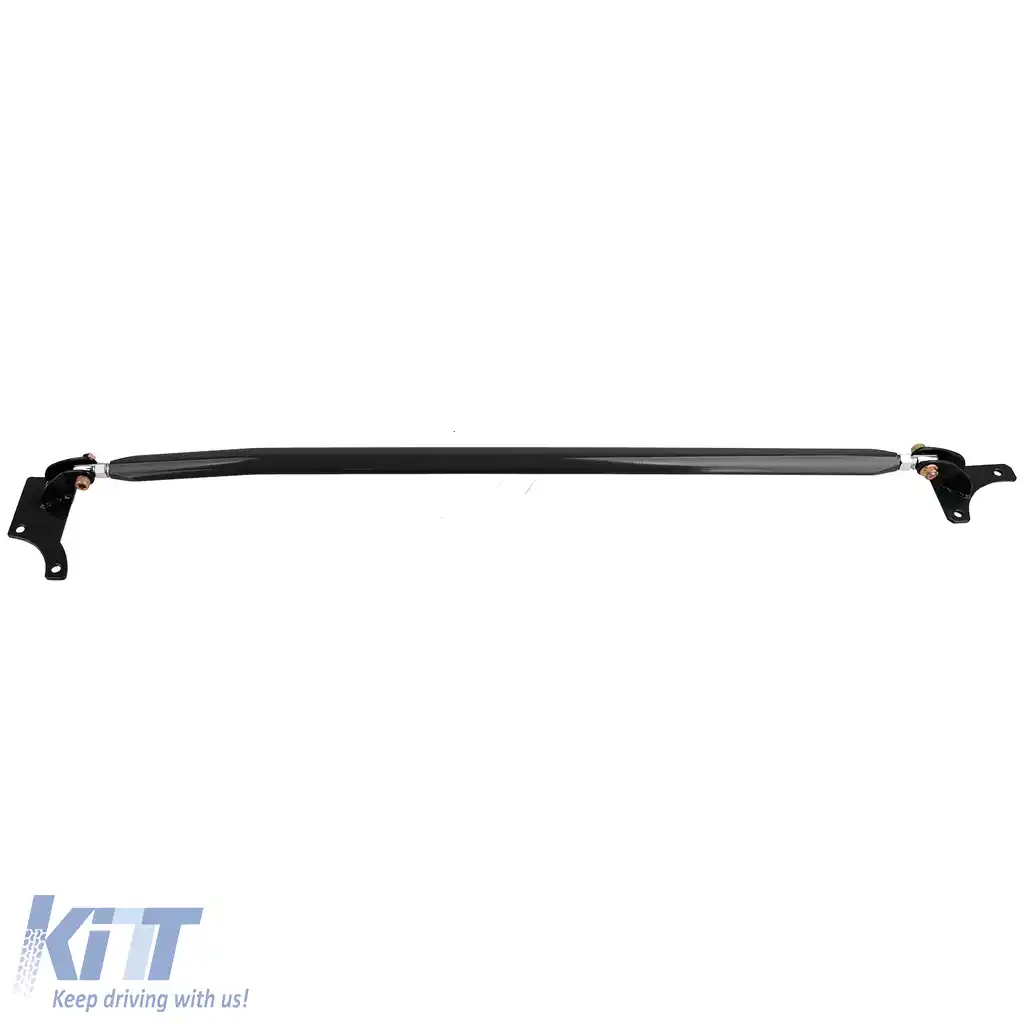 Bară de rigidizare din aluminiu ajustabilă neagră pentru față, potrivită pentru VW Golf 4 + Bora 97-03-image-6190841