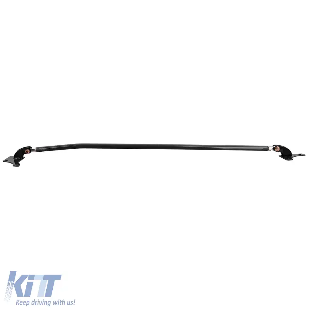 Bară de rigidizare din aluminiu ajustabilă neagră pentru față, potrivită pentru VW Golf 4 + Bora 97-03-image-6190842