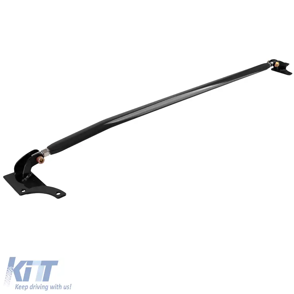 Bară de rigidizare din aluminiu ajustabilă neagră pentru față, potrivită pentru VW Golf 4 + Bora 97-03-image-6190843