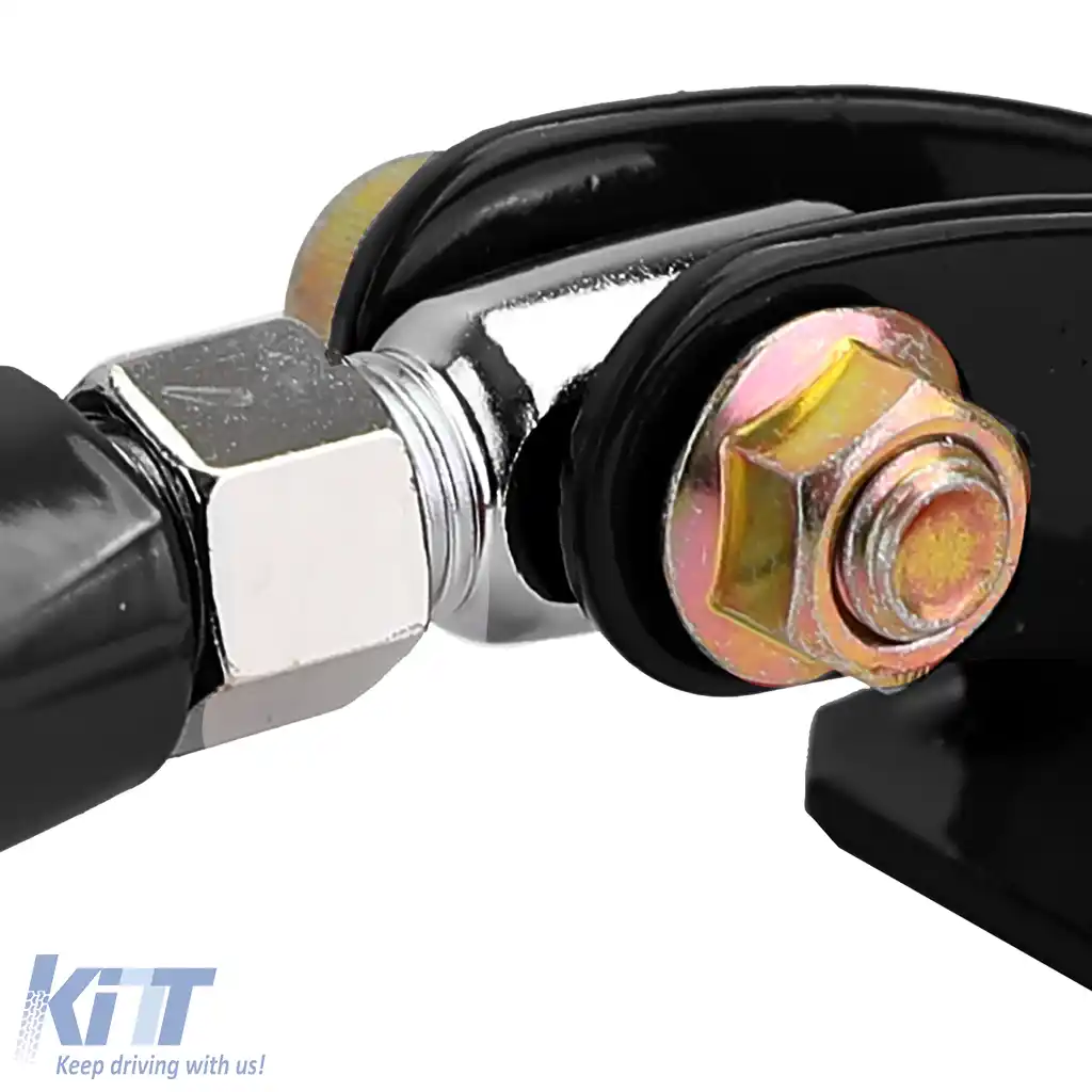 Bară de rigidizare din aluminiu ajustabilă neagră pentru față, potrivită pentru VW Golf 4 + Bora 97-03-image-6190847