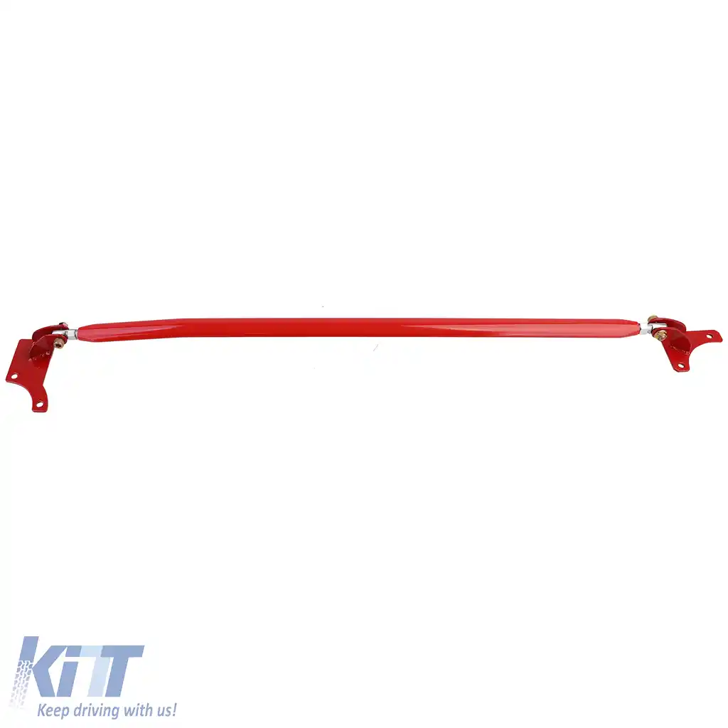 Bară de rigidizare din aluminiu ajustabilă roșie pentru față, potrivită pentru VW Golf 4 + Bora 97-03-image-6193544