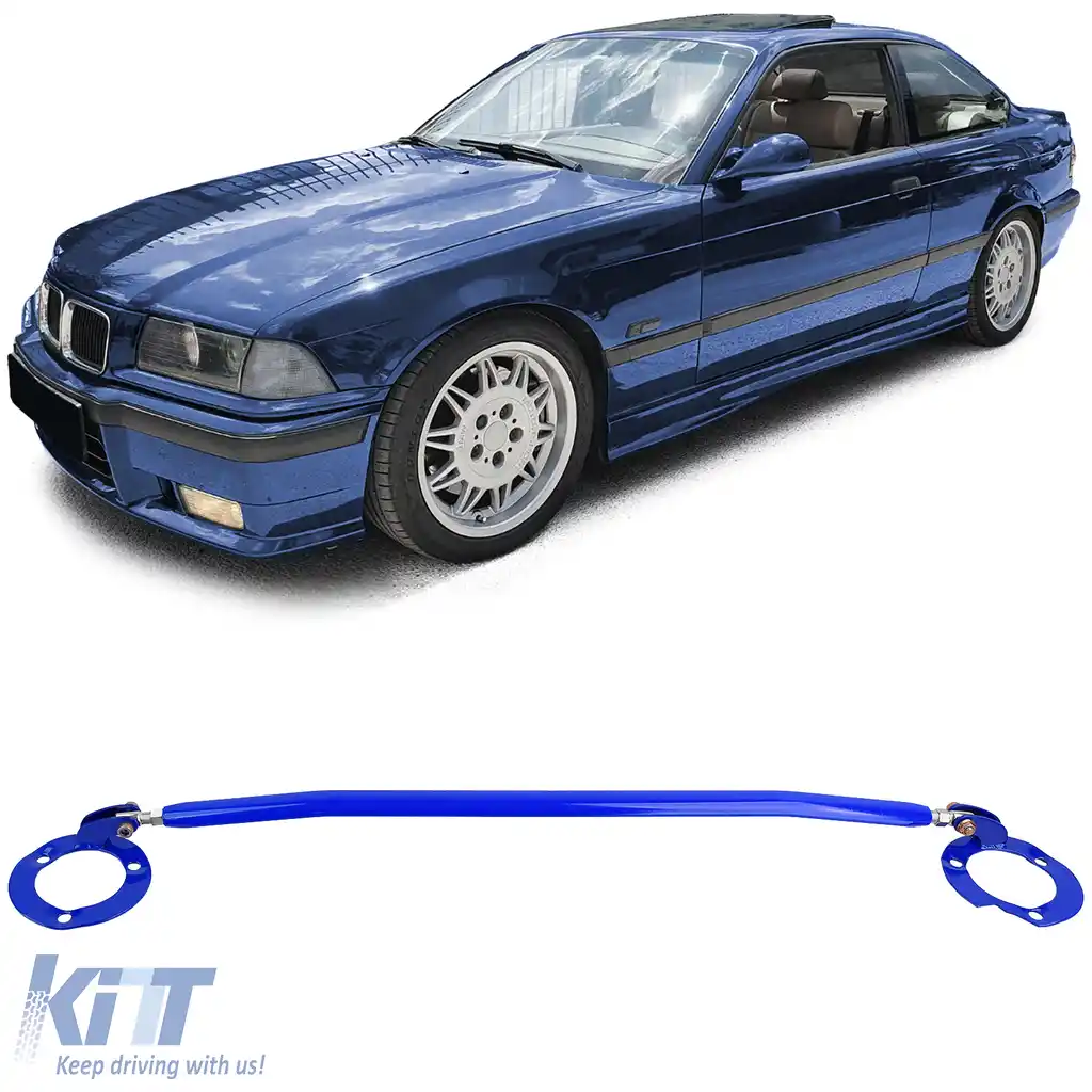 image-50-Bară de rigidizare din aluminiu albastră față, potrivită pentru BMW E36 6 cilindri 320i 323i 325i 328i 92-99