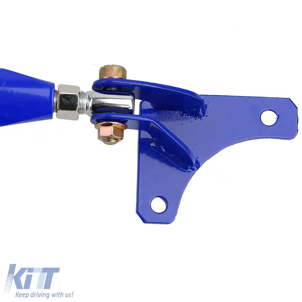 Bară de rigidizare din aluminiu albastră ajustabilă, potrivită pentru VW Golf 4 + Bora 97-03-image-6196850