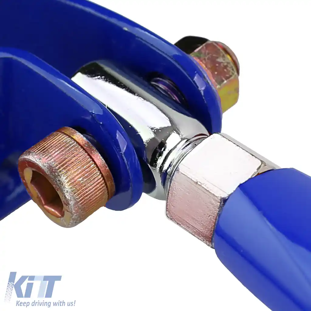 Bară de rigidizare din aluminiu albastră ajustabilă, potrivită pentru VW Golf 4 + Bora 97-03-image-6196851