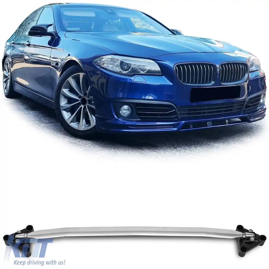 Bară de rigidizare din aluminiu lustruit pentru compartimentul motor, potrivită pentru BMW Seria 5 F10 F11 2010-2017