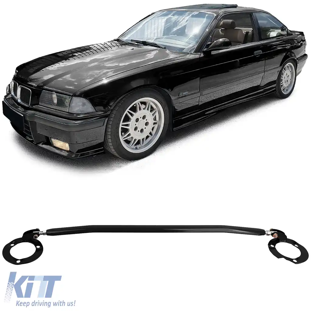 image-16-Bară de rigidizare din aluminiu neagră față, potrivită pentru BMW Seria 3 E36 6 cilindri 320i 323i 325i 328i 1992-1999