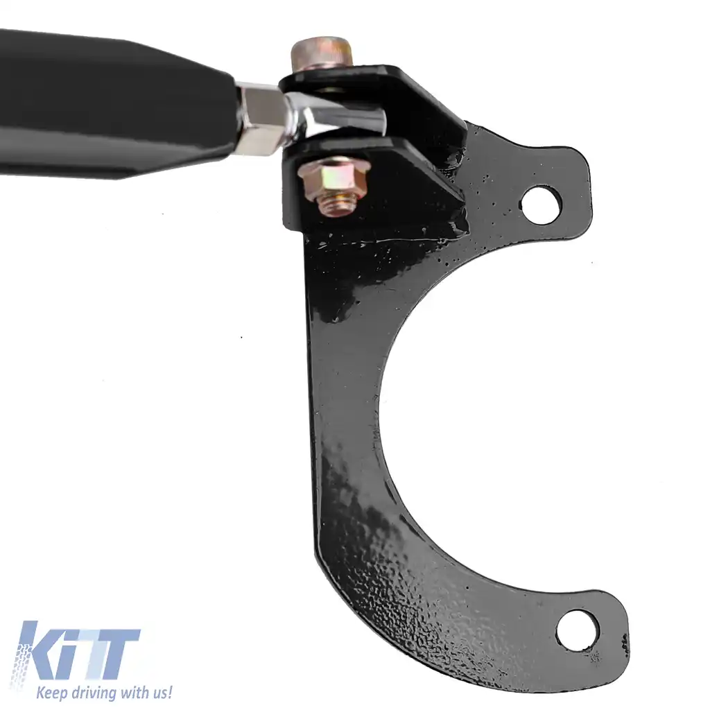 Bară de rigidizare din aluminiu neagră frontală ajustabilă în 3 piese, potrivită pentru Mazda MX-5 NA NB 1989-2000-image-6192994