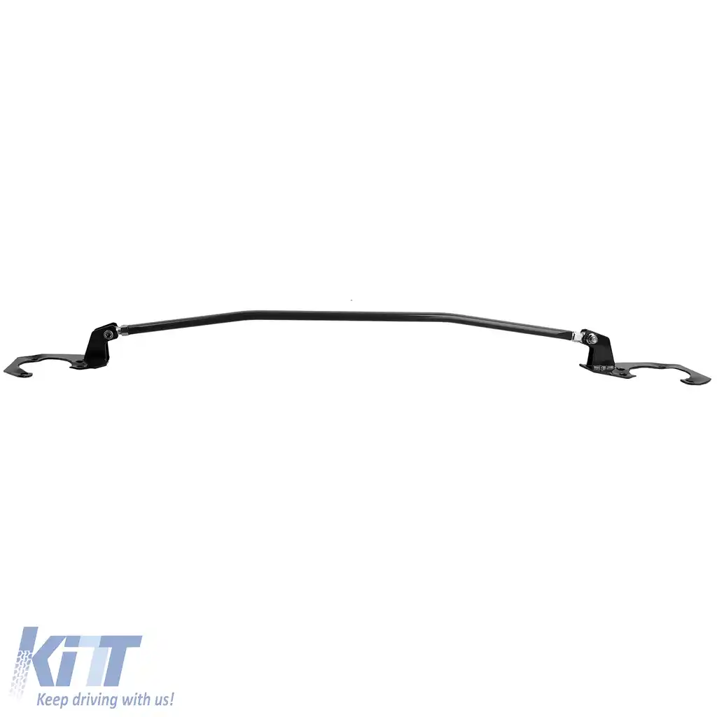 Bară de rigidizare din aluminiu neagră ajustabilă, potrivită pentru BMW E46 6 cilindri 320i 323i 325i 328i 330i-image-6193134