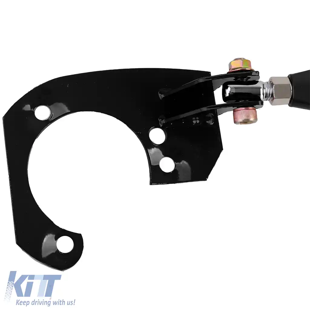 Bară de rigidizare din aluminiu neagră ajustabilă, potrivită pentru BMW E46 6 cilindri 320i 323i 325i 328i 330i-image-6193136