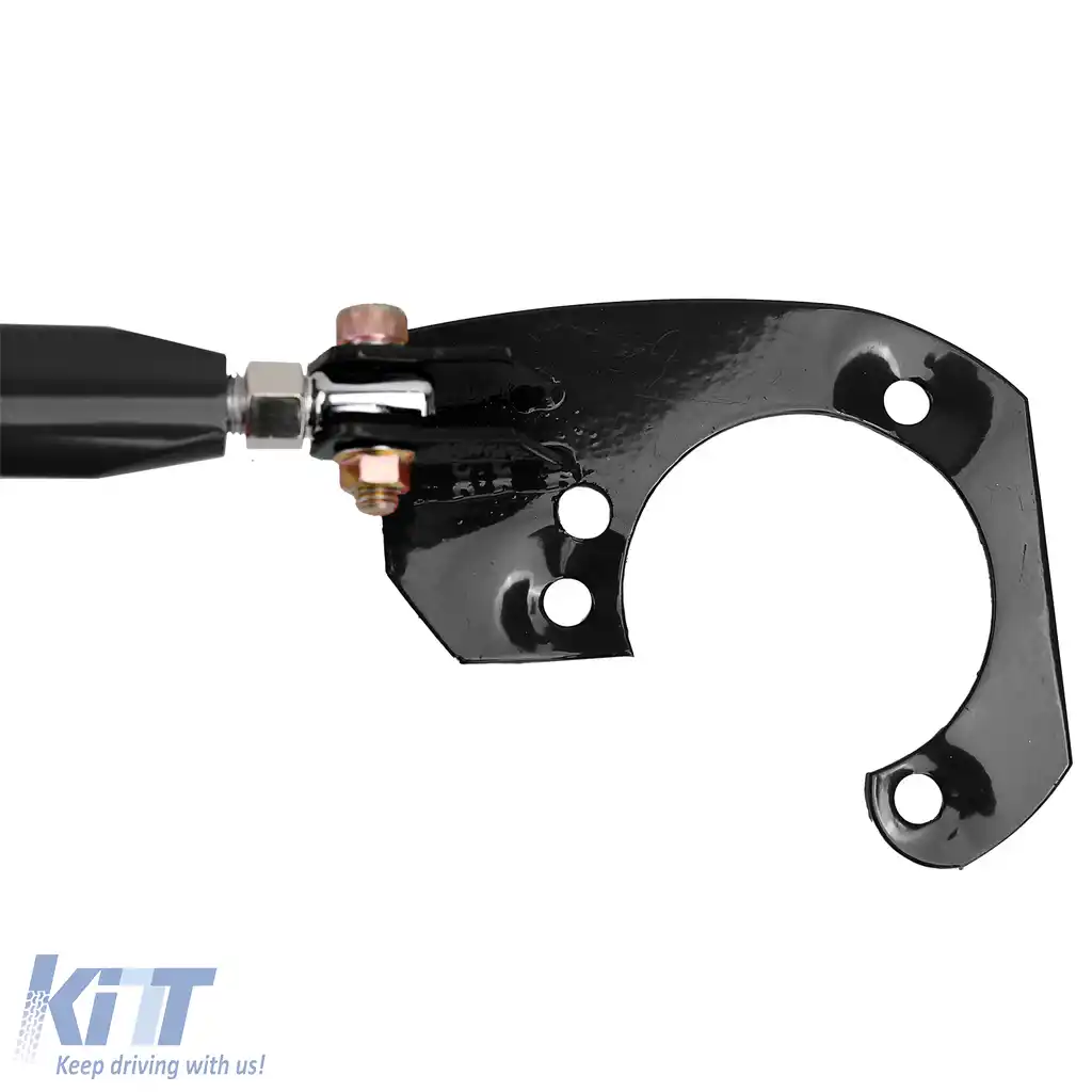 Bară de rigidizare din aluminiu neagră ajustabilă, potrivită pentru BMW E46 6 cilindri 320i 323i 325i 328i 330i-image-6193137